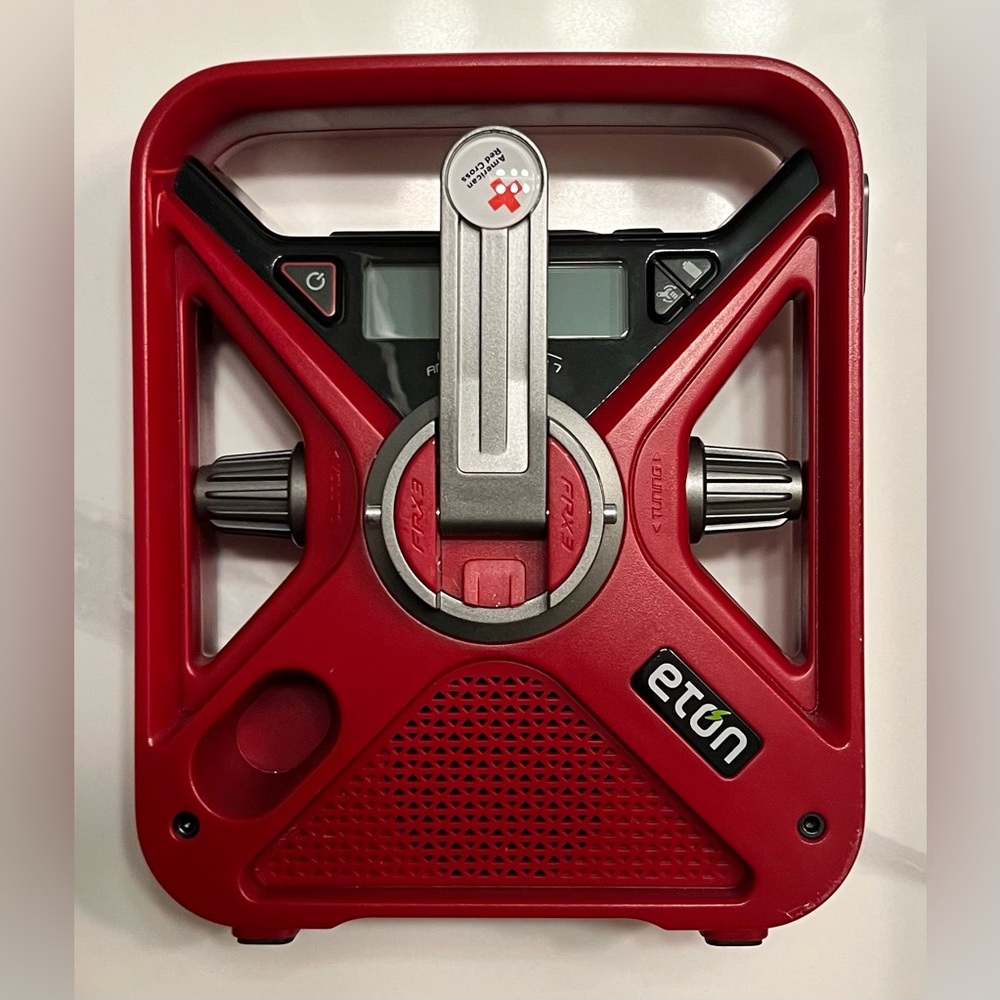 Eton FRX3+ Red Cross Weather Radio & Portable Phone Charger Solar & Hand Crank